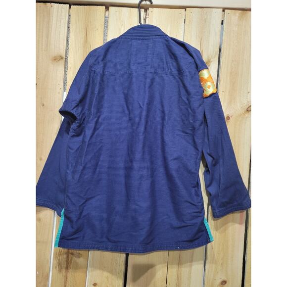 Inverted Gear Panda Brazilian Jiu Jitsu Kimono Adult Sz A2 Medium/ LRG Blue - Picture 10 of 13